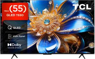 TCL 139.7 cm (55 inch) QLED Ultra HD (4K) Smart Google TV with Hva panel dolby vision atmos