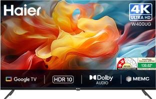 Haier W400UG 109 cm (43 inch) Ultra HD (4K) LED Smart Google TV 2025 Edition with Dolby Audio | MEMC