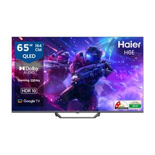 Haier H6E 164 cm (65 inch) QLED Ultra HD (4K) Smart Google TV with HDR10| Auto Low Latency Mode (ALLM)...
