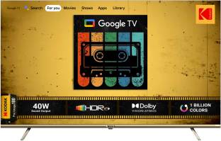 Add to Compare KODAK 164 cm (65 inch) Ultra HD (4K) LED Smart Google TV 2023 Edition with With Dolby Atmos and Dolby ... 4.421,398 Ratings & 6,163 Reviews Operating System: Google TV Ultra HD (4K) 3840 x 2160 Pixels 1 Year Warranty on Product and 6 Months Warranty on Accessories ₹46,999 ₹69,999 32% off Free delivery Lowest Price in 15 days Upto ₹1,400 Off on Exchange