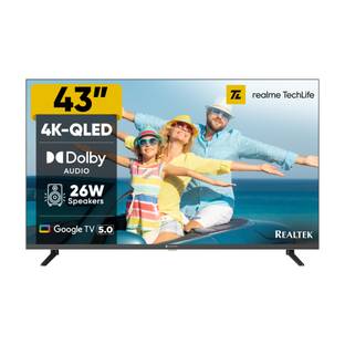 realme TechLife 108 cm (43 inch) QLED Ultra HD (4K) Smart Google TV 2026 Edition