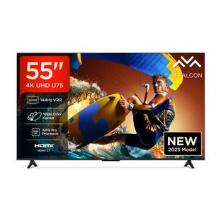 iFFALCON U75 139 cm (55 inch) Ultra HD (4K) LED Smart Google TV with 144 Hz VRR | Wide Color Gamut | A...