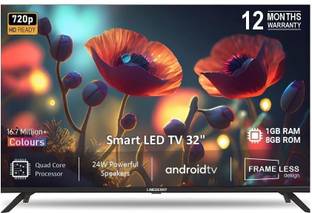 LIMEBERRY 80 cm (32 inch) HD Ready LED Smart Android TV with Chromecast, Frameless Design, Auto Apps U...