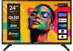 KODAK QLED SE 60 cm (24 inch) QLED HD Ready Smart Linux TV 2025 Edition with 24 W Sound output | 2 Speakers | 300 Nits Brightness | Surround Sound | Web Browser | Sports Mode | Thin Bezel