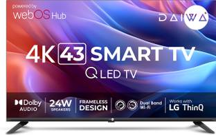 Daiwa 109 cm (43 inch) QLED Ultra HD (4K) Smart WebOS TV with Bezelless design,LG ThinQ and Dolby Audi...