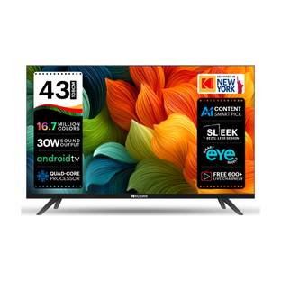 KODAK 9X Series 108 cm (43 inch) Full HD LED Smart Android TV with 2 Speakers, 30 Watts Sound Output ,...