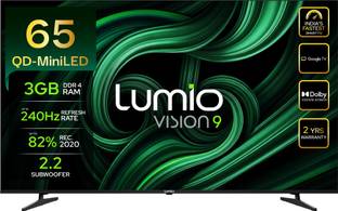 Lumio Vision 9 165 cm (65 inch) Ultra HD (4K) Mini LED Smart Google TV 2026 Edition with 4K 144Hz 1080...