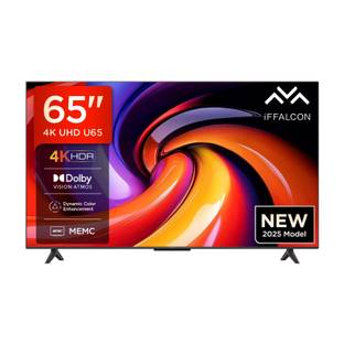 iFFALCON U65 164 cm (65 inch) Ultra HD (4K) LED Smart Google TV with MEMC | Dolby Vision-Atmos | HVA P...