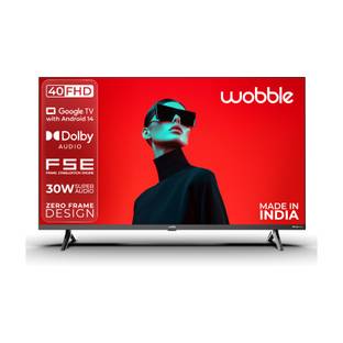 Wobble K Series 100.3 cm (40 inch) Full HD LED Smart Google TV with FSE HDR10 |30W Dolby Audio| Zero-F...