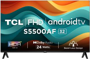 TCL 79.97 cm (32 inch) Full HD LED Smart Android TV with Metallic Bezel Less and Chromecast built-in