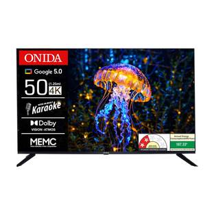 ONIDA Karaoke Series 126 cm (50 inch) Ultra HD (4K) LED Smart Google TV with Google 5.0, MEMC