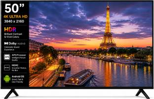 jinis Android Series 127 cm (50 inch) QLED Ultra HD (4K) Smart Android TV 2026 Edition with 4K Ultra H...