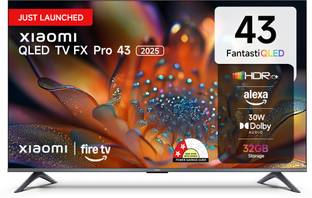 XIAOMI by Mi FX Pro 108 cm (43 inch) QLED Ultra HD (4K) Smart Fire TV 2025 Edition with Alexa built-in...