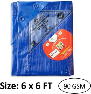 Tandhan Ecopaulin Cross Laminated Multilayer 6 x 6 ft Eco-friendly tarpaulin Tirpal Tent - For Multipurpose Heavy Duty waterproof Poly Tadpatri 90 Gsm Plastic Cover Tharpai