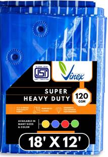 Vinex 18ft X 12ft, 135 Microns | Water Proof Tarpaulin Sheet | ISI Mark Tent - For Camping, Construction Sites, Transportation Covers, Garden