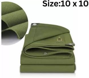 Nawbeda 10X10 FT Heavy Canvas Water Repellent And Antiyungal Which is 450 GSM In 12 oz Tent - For UV Resistant, Rustproof Grommets, Reinforced Edges & Multiporpuse Use