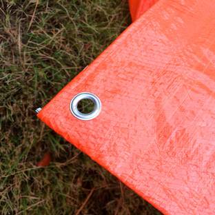 GreenLife TARPAULINE 12 X 18 FEET ORANGE/ YELLOW Tent - For resists from UV, high air, winds, airborne objects, rain, sun or sunlight