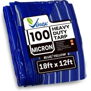 Vinex 18ft X 12ft, 100 Microns | Water Proof Tarpaulin Sheet | ISI Mark Tent - For Camping, Construction Sites, Transportation Covers, Garden