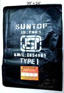 Suntop New_200 GSM ISI Tarpaulins - High Strength - 30' x 24' - 3 Layers - UV Protected Tent - For Protection from rain, sun, and inclement weather conditions. Size: Large