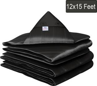 Heart Home 12x15 Feet Waterproof 120 GSM Premium Tarpaulin Tent Tirpal | Black Tent - For this versatile tarpaulin offers reliable defence against rain,snow and UV rays.