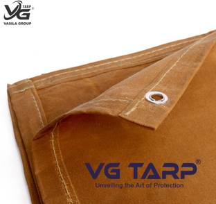 VG TARP Heavy Cotton TARP Waterproof Golden High Density Canvas Tarpaulin 6FTX6FT Tent - For protect items such as vehicles, outdoor equipment, and sunlight