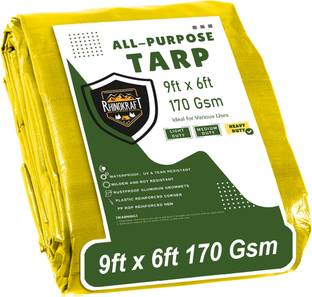 RHINOKraft 9ft x 6ft, 170 GSM | Water Proof Tarpaulin Sheet | for camping use Tent - For Camping