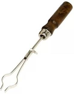 CISCA Test Tube Holder with wooden handle for holding test tubes (Pack Of 1) Test Tube Clamp