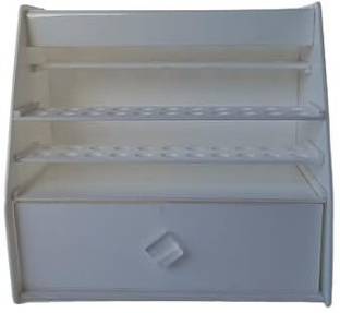 wkm Micropipette Stand for 6 Pipettes with Drawer - Polypropylene Test Tube Rack