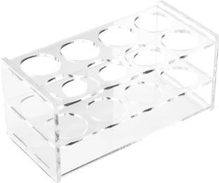 Parikshit Sublimation Acrylic Transparent Test Tube Tray Rack Holder for Lab Home Storage 8 Holes Plastic Test Tube Rack