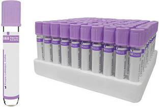 Labzee EDTA Tubes Pack of 100 Polypropylene Test Tube Rack