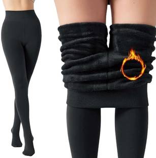 Lebami Winter Warm Thermal Leggings Tights Thick Fleece Lined Stockings For Women Women Pyjama Thermal
