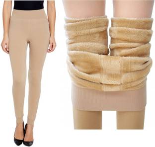 JMT Wear Women's/Girls Woolen Thick Fur Lined Winter Stockings Thermals Women Pyjama Thermal