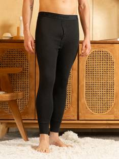 LUX COTT'S WOOL Black Thermal Men Pyjama Thermal