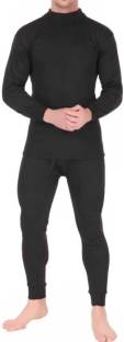 THE TINGE Men's High Neck Thermal Upper & Lower Set|Thermal Set For Men & Boys Men Top - Pyjama Set Thermal