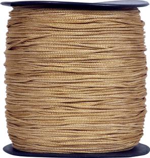 DAMODARAM 1 MM Thickness Nylon Macrame Thread Cord Gop Dori for Jewellery Making, Bags, Purse and Many Other DIY Crafts (Weight : 200 Gram | Length : 400 Meter | Colour : Chiku-Beige ) Thread