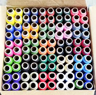 house of common 100% Spun Polyester Multicolor Thread 24 Shade Thread