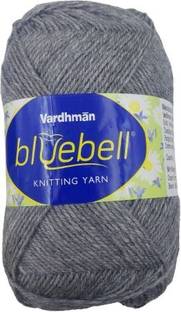ARTPARASITE Vardhman Bluebell Wool Knitting Ball Hand Knitting Wool Yarn Thread Grey Color Thread