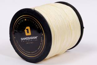 DAMODARAM 2mm Nylon Macrame Thread Cord For Art Craft & DIY Projects (Cream Ivory) Thread