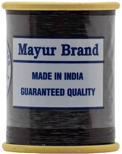 Hunny - Bunch Metallic Flat Badla [Shiny Lurex] Thread (Pack of 1)(Black) Thread