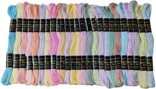 ANWALA MARKA Embroidery Skeins, Pastel Water Base Family Shade, 6 Strand Thread