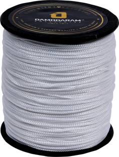 DAMODARAM 1mm Nylon Macrame Thread Cord Dori For Art Craft & DIY Projects (White) Thread