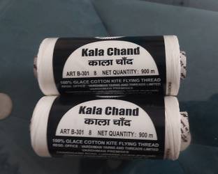 ARTPARASITE Vardhman Kala Chand White threads High super glaced Threads for Kite Flying use Thread