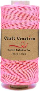 क्राफ्ट क्रिएशन गुलाबी थ्रेड