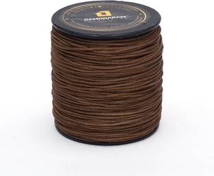 DAMODARAM 1mm Nylon Macrame Cord Dori For Art Craft & DIY Projects (Chocolate) Thread