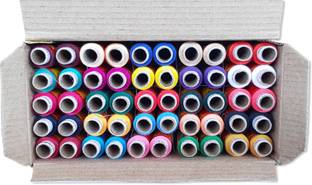 Pritam Multicolour Polyester Threads in a Box for Tailoring & Stitching Sewing Kit