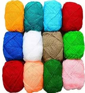 Lucknow Crafts Multicolor Hand Knitting Art Craft Soft Fingering Crochet Hook Yarn Thread