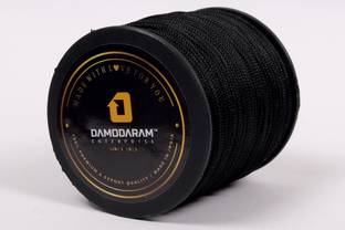 DAMODARAM 2mm Nylon Macrame Thread Cord For Art Craft & DIY Projects (Black) Thread