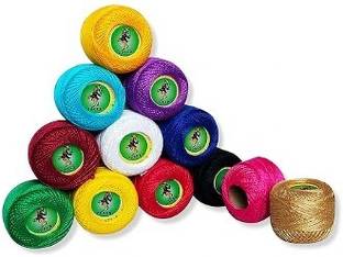 DOMICK Cotton Thread Ball Shine & Soft, Embroidery 6 Ply Thickness 0.60MM 14 Gram 1 Ball Thread
