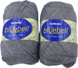 ARTPARASITE Vardhman Bluebell Wool Knitting Ball Hand Knitting Wool Yarn 100 Gram 300m Grey Thread