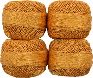 Hunny - Bunch Metallic Crochet Mercerised Cotton Shining Thread/Yarn Ball (Shade : 3061) Thread